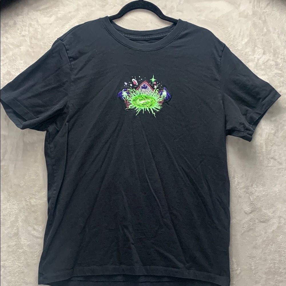 Nike Charcoal Short Sleeve Tee Graphic Design Interstellar Magic WizGalaxy